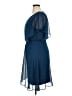 DKNY 100% Polyester Solid Blue Cocktail Dress Size 14 - photo 5