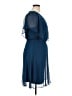 DKNY 100% Polyester Solid Blue Cocktail Dress Size 14 - photo 4