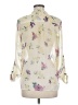Sweet Rain 100% Polyester Floral Ivory 3/4 Sleeve Blouse Size M - photo 2