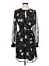 Elizabeth and James 100% Polyester Print Black Cocktail Dress Size XS - photo 1