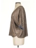 Deletta Metallic Silver Short Sleeve Top Size S - photo 5