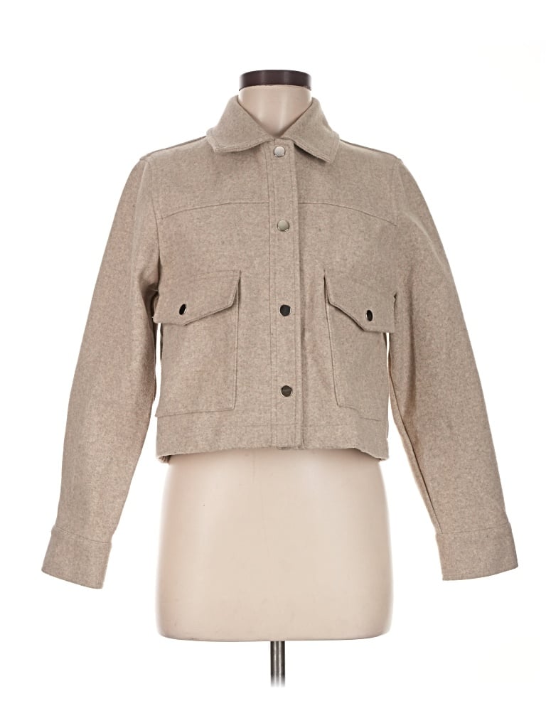 Pre-owned Zara Jacket In Tan