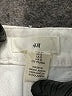 H&M 100% Cotton Solid Ivory Shorts Size 12 - photo 3
