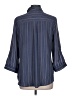 Iz Byer 100% Polyester Stripes Blue 3/4 Sleeve Blouse Size L - photo 2
