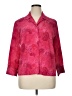 Click 100% Polyester Hearts Pink 3/4 Sleeve Blouse Size 14 - photo 1