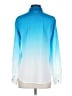 Calvin Klein 100% Polyester Color Block Blue Long Sleeve Blouse Size XS - photo 2