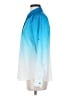 Calvin Klein 100% Polyester Color Block Blue Long Sleeve Blouse Size XS - photo 5