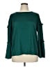 Worthington 100% Polyester Green Long Sleeve Blouse Size XL - photo 1