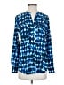Calvin Klein 100% Polyester Blue Long Sleeve Blouse Size XS - photo 1