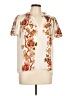 Rose + Olive 100% Polyester Ivory Short Sleeve Blouse Size L - photo 1