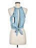 Thread & Supply 100% Lyocell Blue Sleeveless Blouse Size M - photo 2
