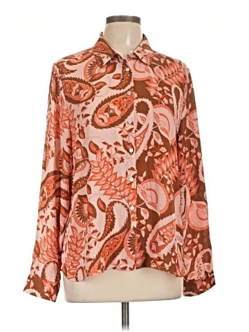 Rose + Olive Long Sleeve Blouse (view 1)