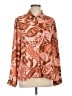 Rose + Olive 100% Polyester Paisley Orange Long Sleeve Blouse Size L - photo 1