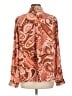 Rose + Olive 100% Polyester Paisley Orange Long Sleeve Blouse Size L - photo 2