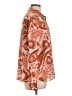 Rose + Olive 100% Polyester Paisley Orange Long Sleeve Blouse Size L - photo 4