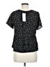 Sienna Sky 100% Polyester Black Short Sleeve Blouse Size M - photo 2