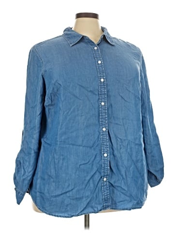 Charter Club 3/4 Sleeve Button-Down Shirt (view 1)