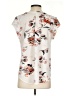 Fun2Fun Floral Ivory Short Sleeve Blouse Size S - photo 2