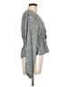 Paper Crane 100% Polyester Gray Long Sleeve Blouse Size L - photo 4