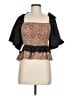 Assorted Brands 100% Polyester Brown Gold 3/4 Sleeve Blouse Size M - photo 1