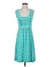 Spense Stripes Teal Casual Dress Size M (petite) - photo 1