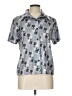 Energy Zone 100% Polyester Silver Short Sleeve Blouse Size L - photo 1