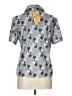 Energy Zone 100% Polyester Silver Short Sleeve Blouse Size L - photo 2