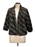 Alfred Dunner 100% Polyester Chevron-herringbone Gray Faux Fur Jacket Size 12 Petite - photo 1