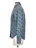 Ann Taylor 100% Polyester Animal Print Blue Long Sleeve Blouse Size XS - photo 5