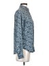 Ann Taylor 100% Polyester Animal Print Blue Long Sleeve Blouse Size XS - photo 4