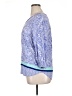St. John's Bay 100% Rayon Paisley Blue 3/4 Sleeve Blouse Size XL - photo 5