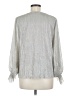 Vince Camuto Metallic Silver Long Sleeve Blouse Size M - photo 2