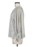 Vince Camuto Metallic Silver Long Sleeve Blouse Size M - photo 5