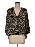 Ava & Aiden 100% Polyester Animal Print Gold 3/4 Sleeve Blouse Size M - photo 1