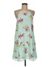 Pink Rose 100% Polyester Tropical Teal Casual Dress Size M - photo 1