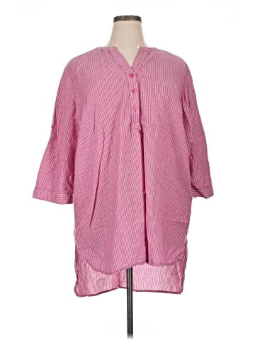 Ellos 3/4 Sleeve Button-Down Shirt (view 1)