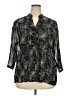Kim Rogers 100% Polyester Black 3/4 Sleeve Blouse Size 2X - photo 1
