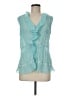 Jaipur 100% Polyester Teal Sleeveless Blouse Size M - photo 1