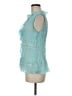 Jaipur 100% Polyester Teal Sleeveless Blouse Size M - photo 5