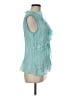 Jaipur 100% Polyester Teal Sleeveless Blouse Size M - photo 4