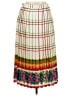 J.Crew 100% Polyester Print Ivory Casual Skirt Size 10 - photo 1