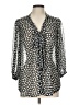 Xhilaration 100% Polyester Polka Dots Silver 3/4 Sleeve Blouse Size L - photo 1