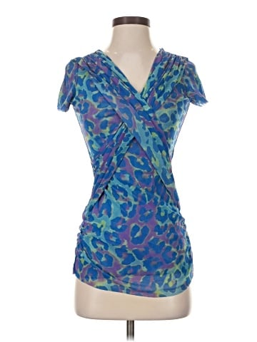 Black Saks Fifth Avenue Short Sleeve Blouse (view 1)
