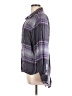 Keren Hart Plaid Purple Long Sleeve Button-Down Shirt Size L - photo 5