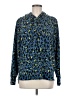 G.I.L.I. Animal Print Blue Long Sleeve T-Shirt Size M - photo 1