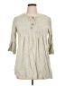 Solitaire 100% Rayon Gray 3/4 Sleeve Blouse Size 1X - photo 1