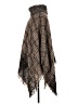 Angie 100% Acrylic Checkered-gingham Brown Poncho One size - photo 5