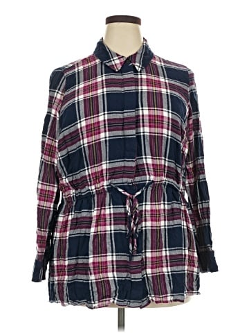 Lane Bryant 3/4 Sleeve Button-Down Shirt (view 1)