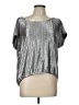 Sugarlips 100% Polyester Metallic Silver Short Sleeve Top Size L - photo 1