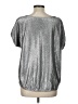 Sugarlips 100% Polyester Metallic Silver Short Sleeve Top Size L - photo 2